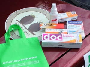 Die Reutlinger Süd-Apotheke hat uns bei der Zusammenstellung unserer kleinen Reiseapotheke geholfen.